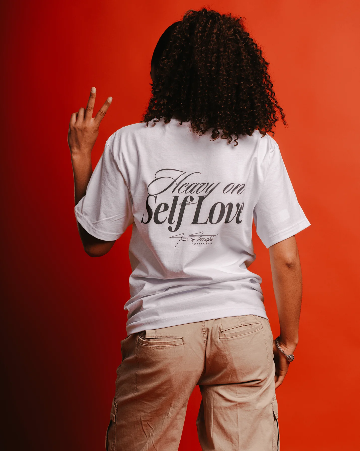 Heavy On Self Love White Tee - Image 6