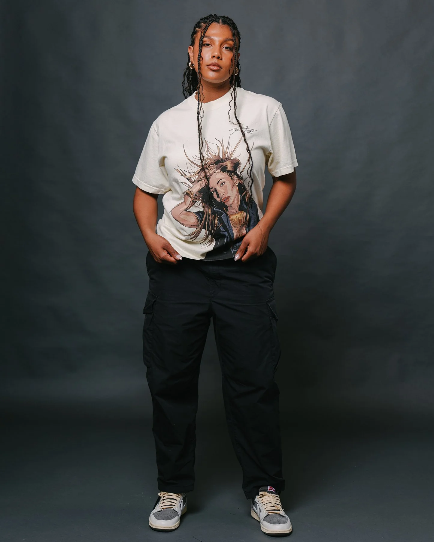 Jlo Big Face Oversized Oatmeal Tee - Image 2