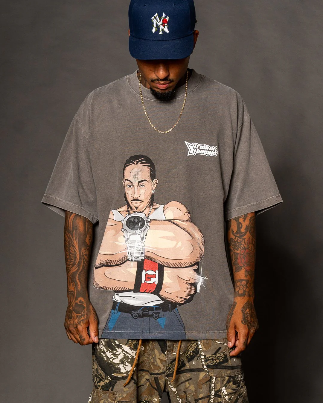 Luda Oversized Cement Tee - Image 2