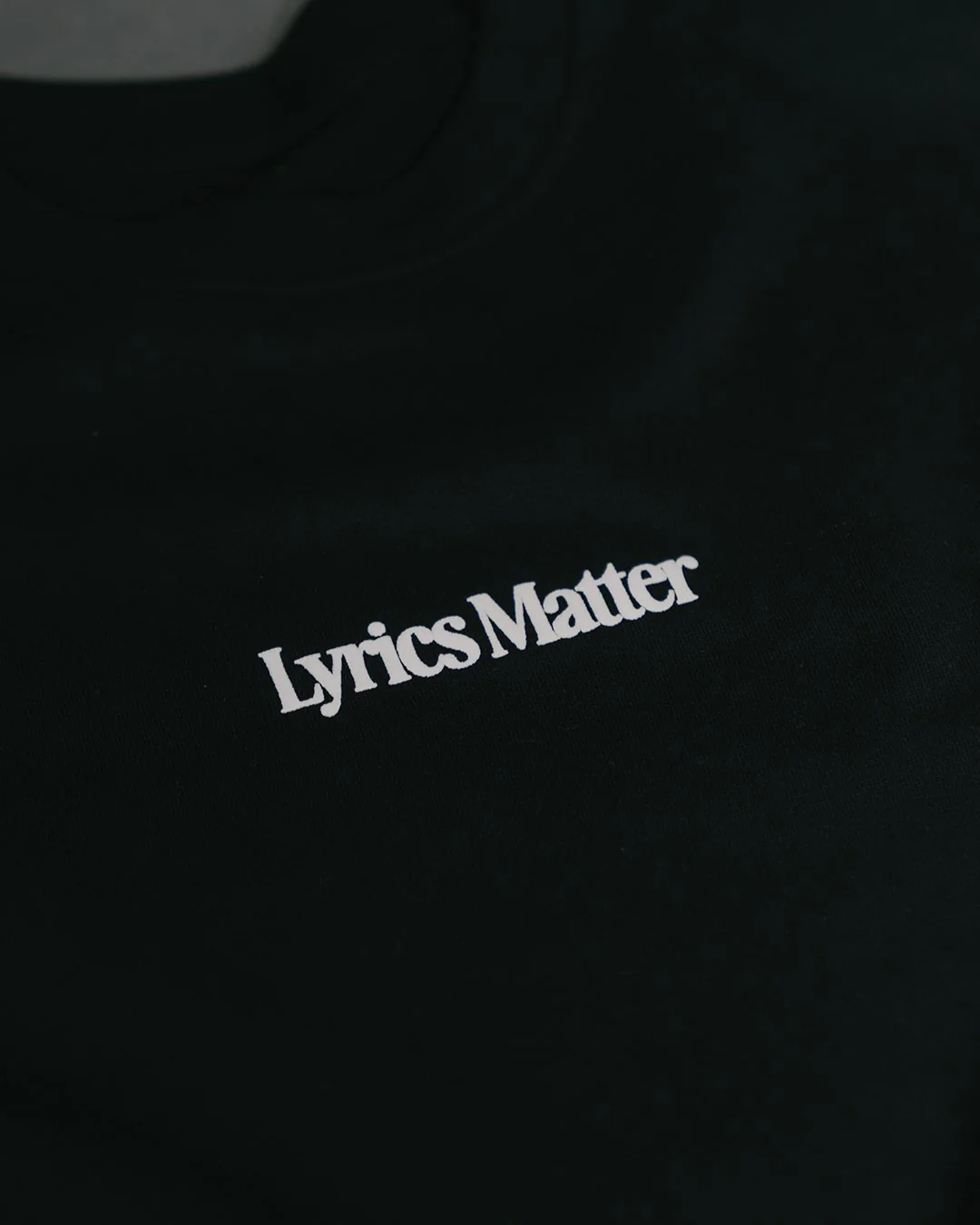 Lyrics Matter Black Crewneck Sweatshirt - Image 3