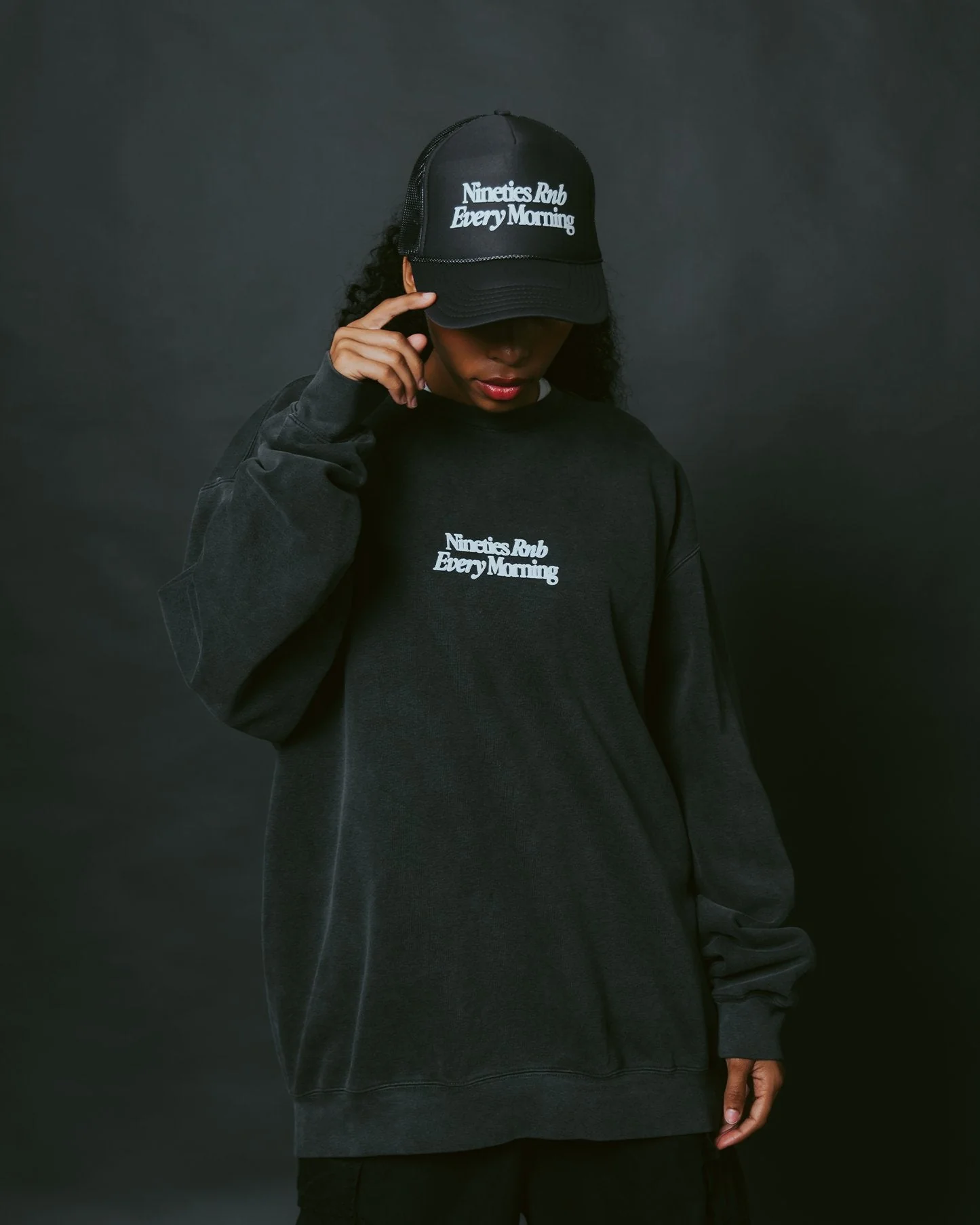 Lyrics Matter Black Trucker Hat - Image 3