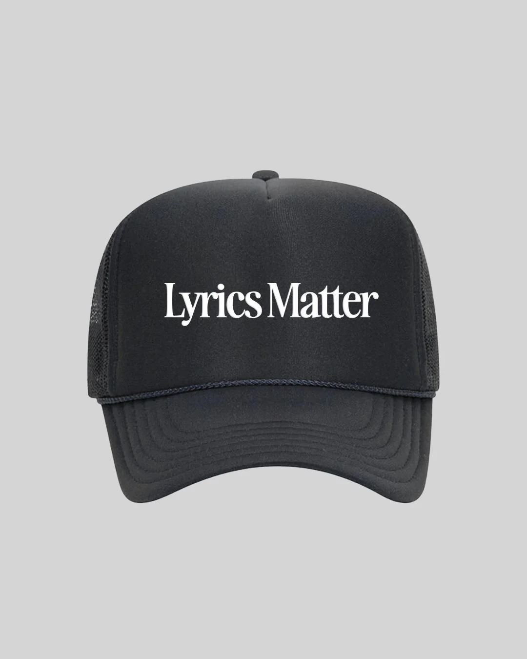 Lyrics Matter Charcoal Trucker Hat