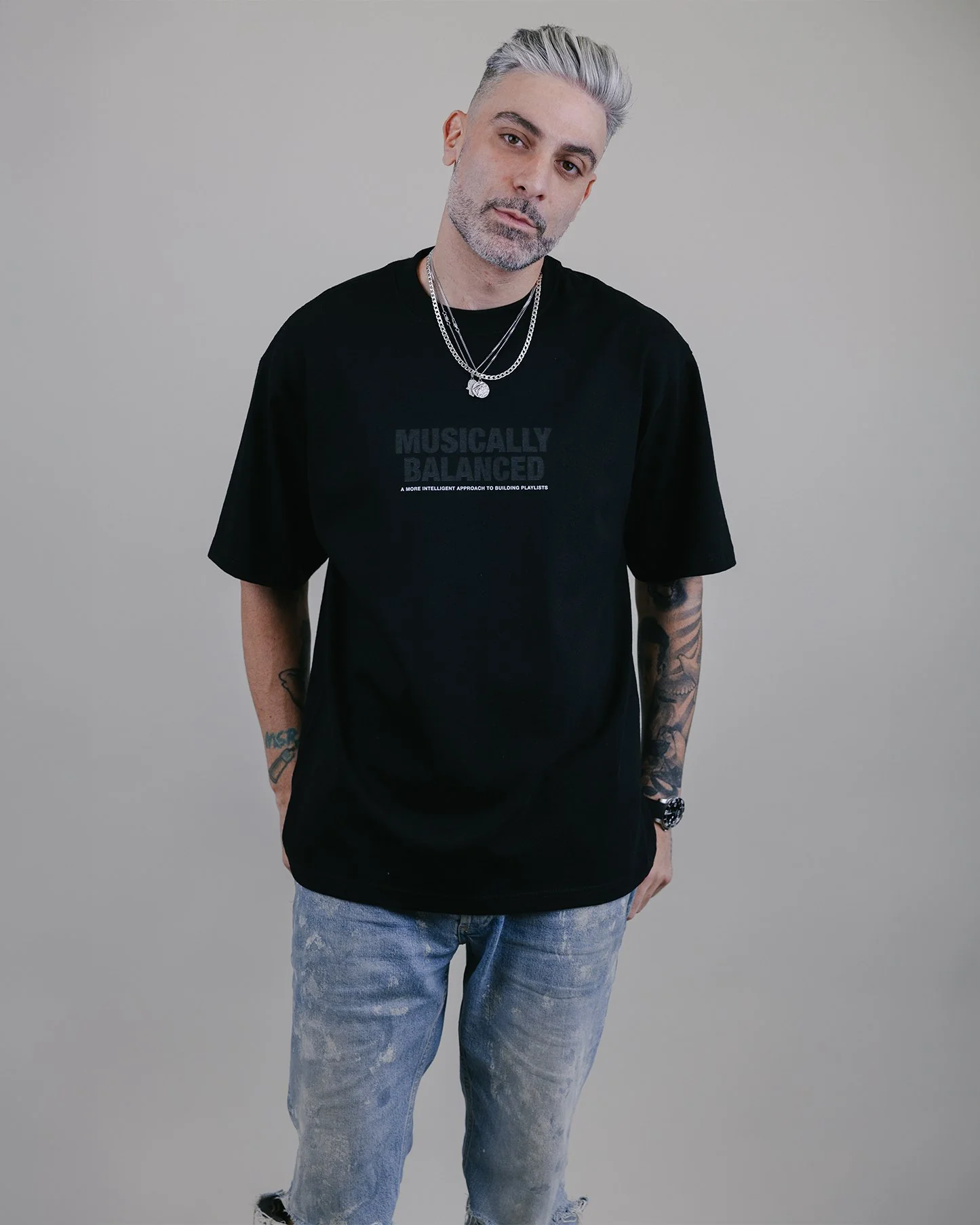 Musically Balanced Black Tee - Image 3