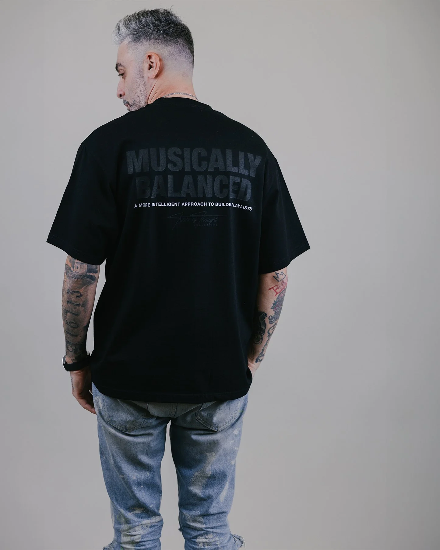 Musically Balanced Black Tee - Image 4
