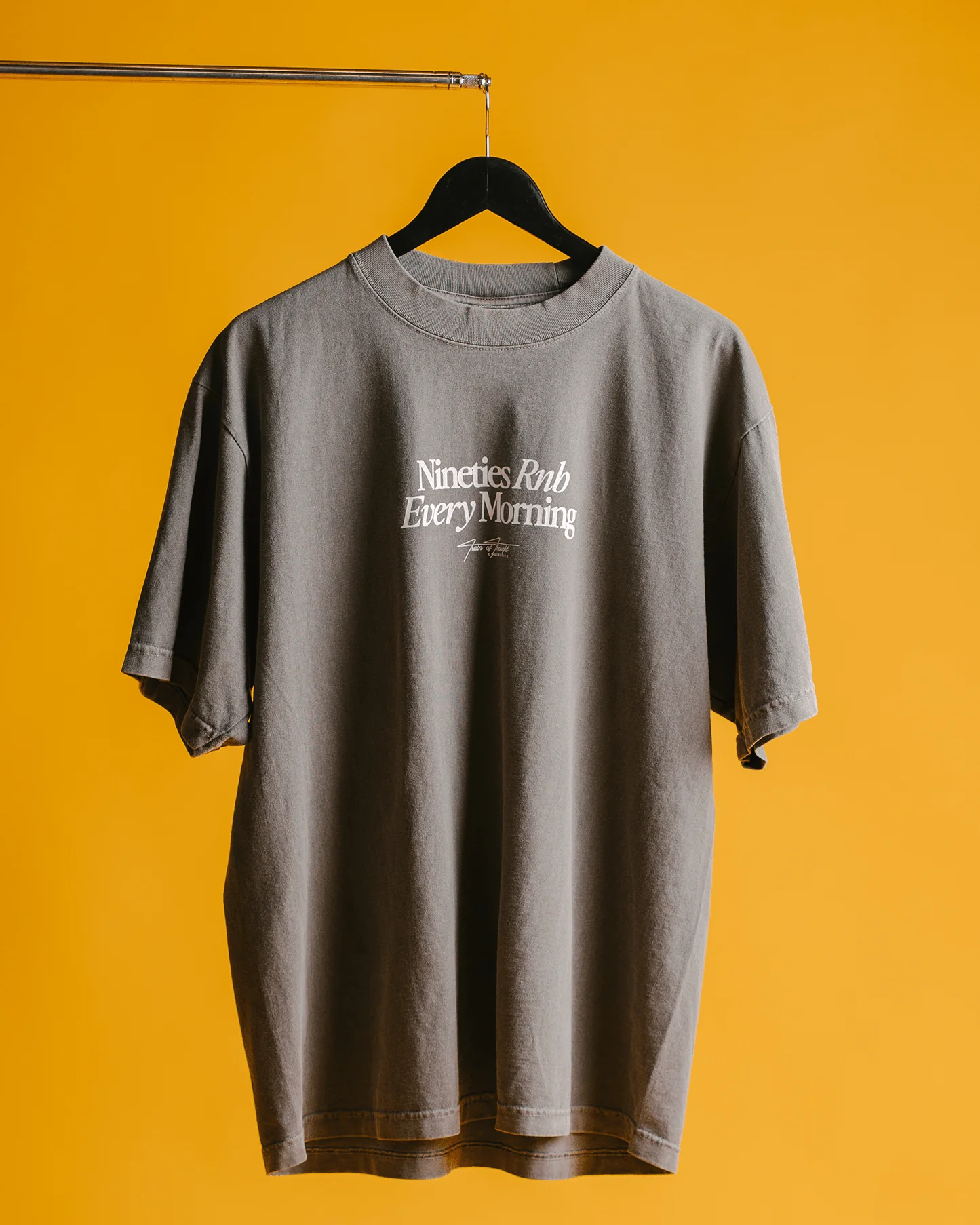 Nineties Rnb Every Morning V2 Oversized Cement Tee - Image 5