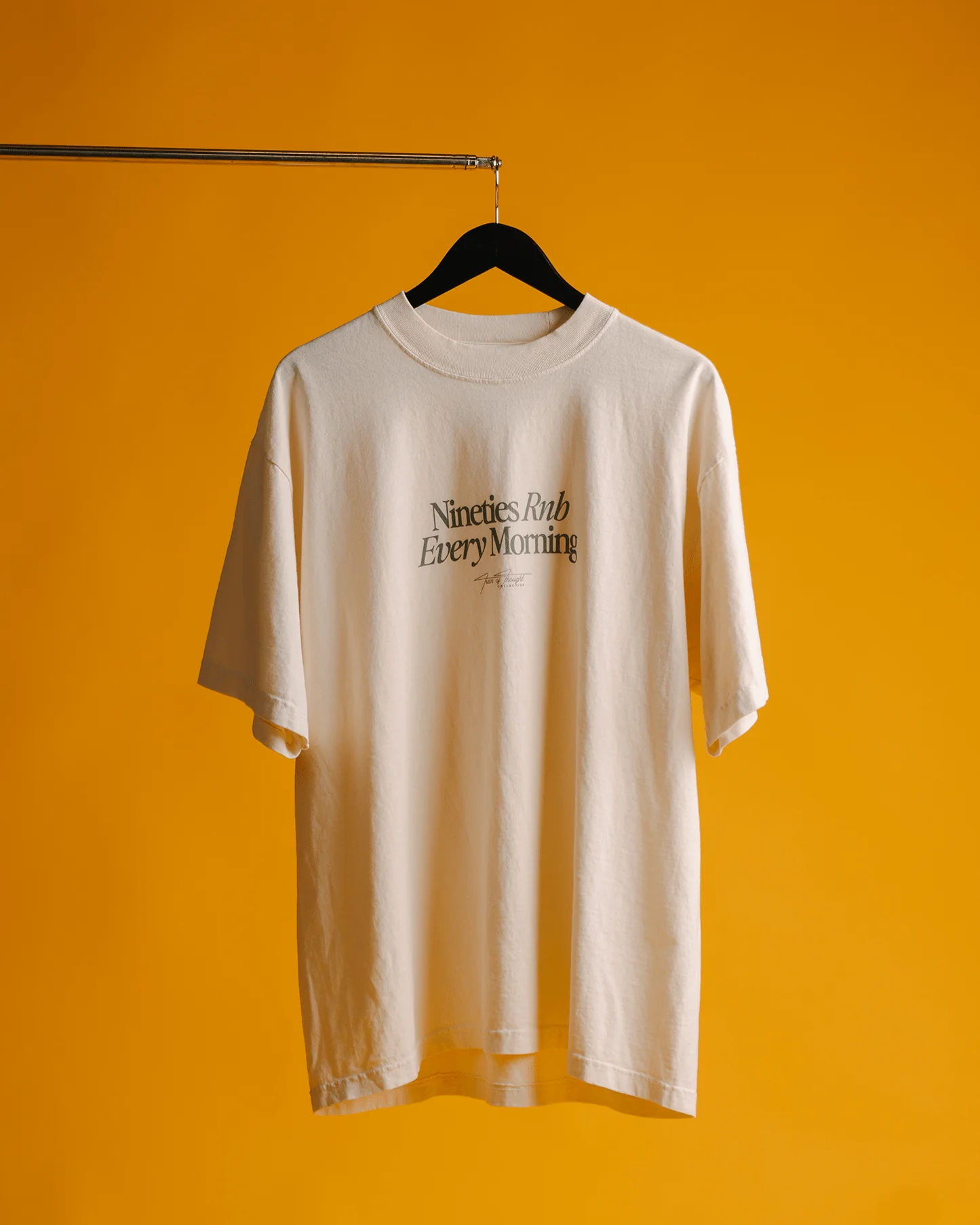 Nineties Rnb Every Morning V2 Oversized Cream Tee - Image 4