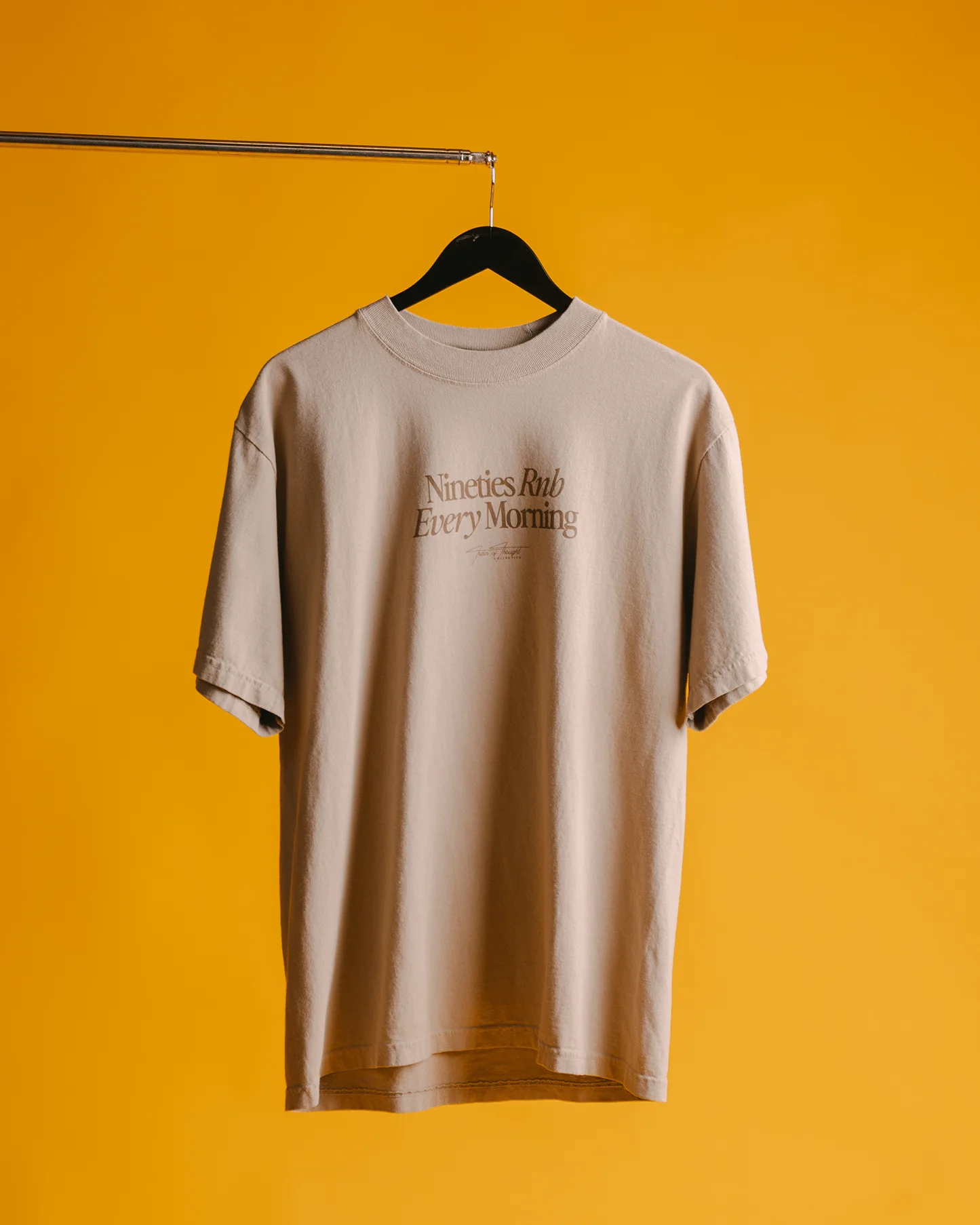 Nineties Rnb Every Morning V2 Oversized Oatmeal Tee - Image 4
