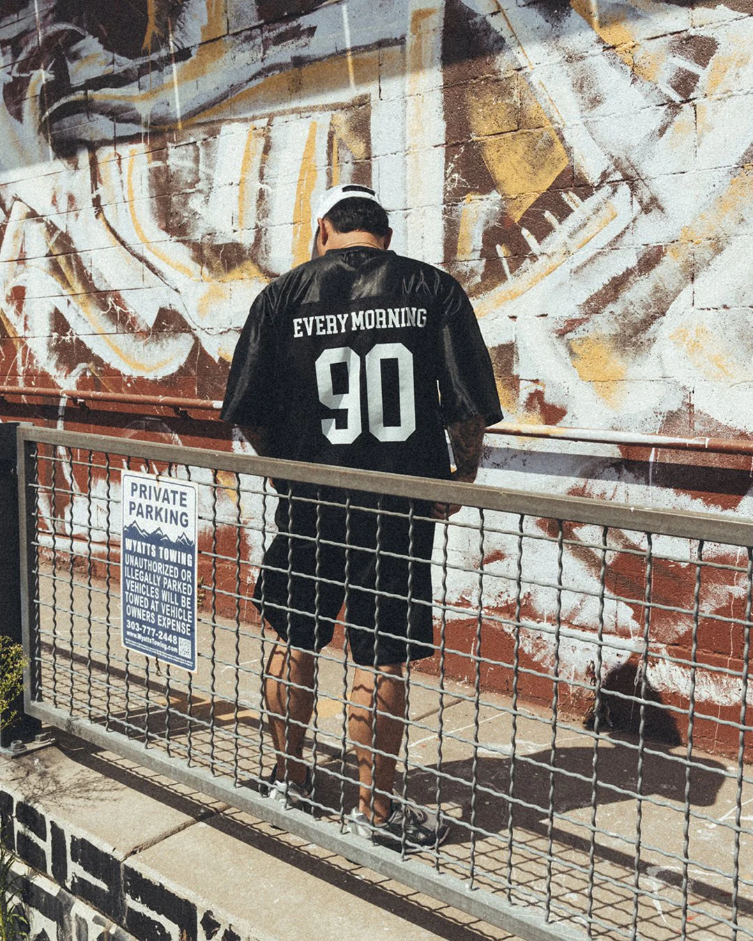 Nineties Rnb Every Morning Black Cropped Football Jersey - Image 4