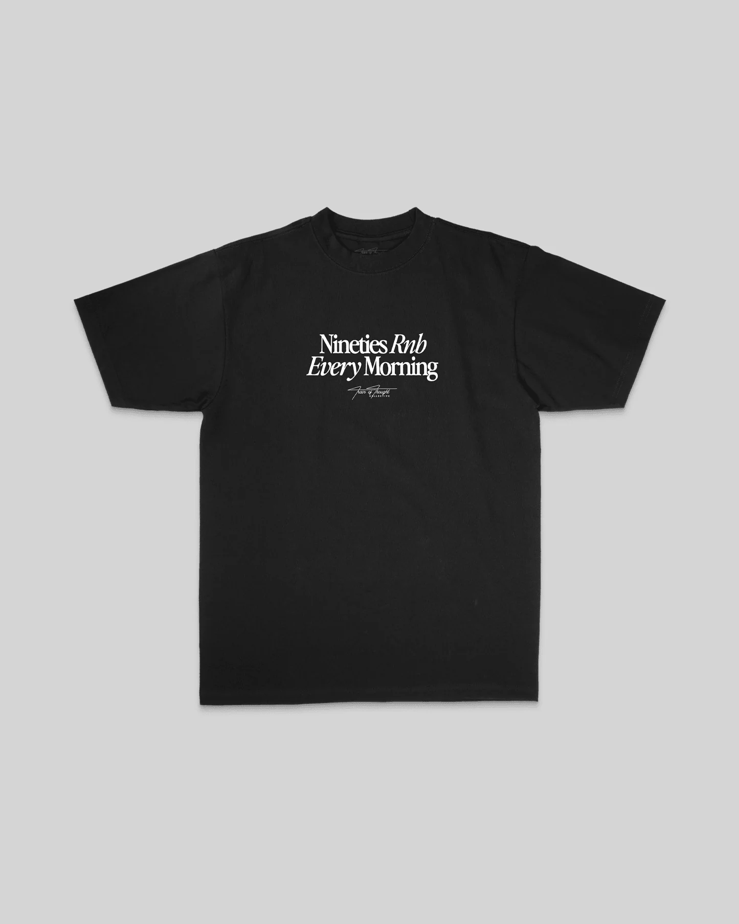 Nineties Rnb Every Morning Black Heavyweight Tee
