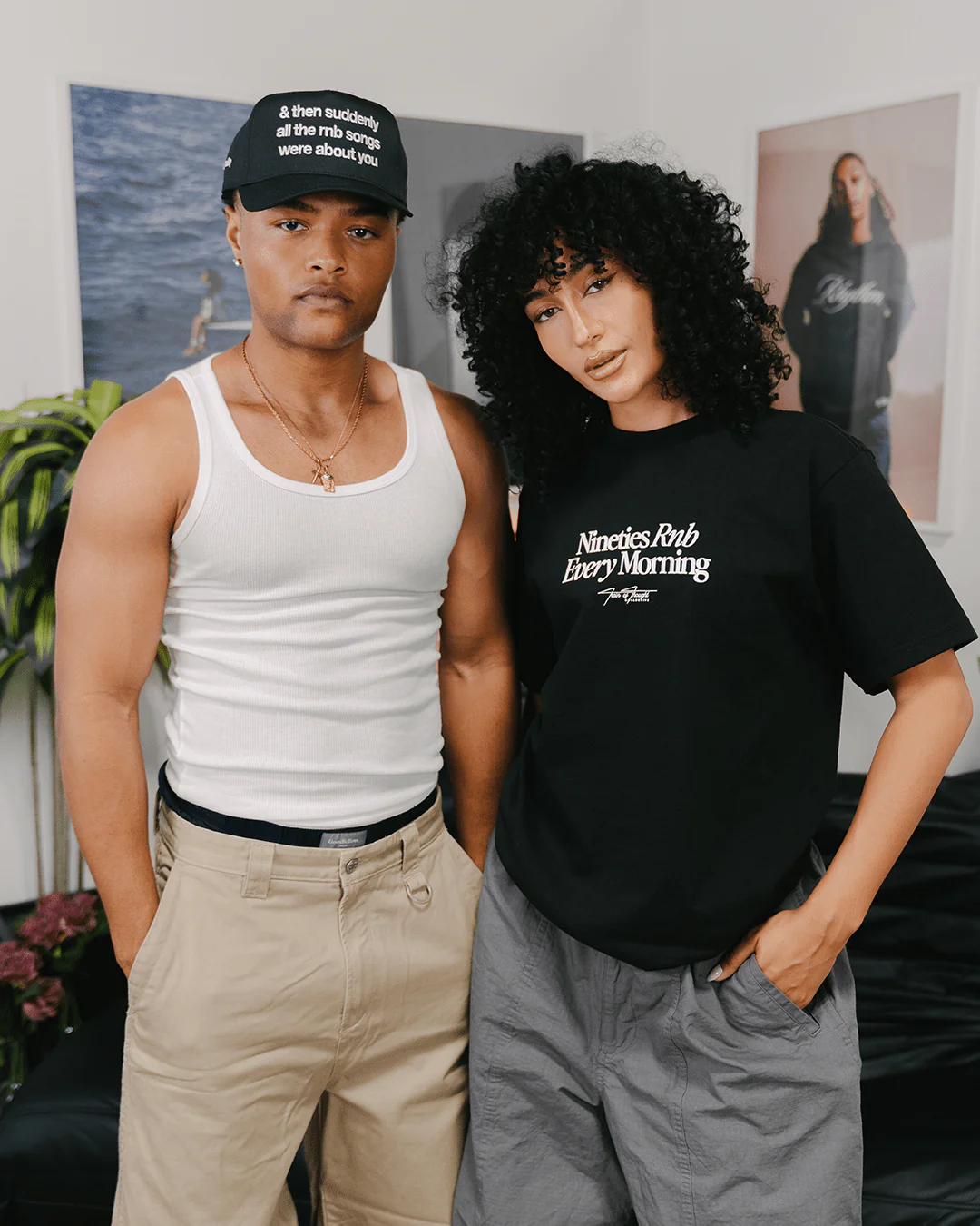 Nineties Rnb Every Morning Black Heavyweight Tee - Image 3
