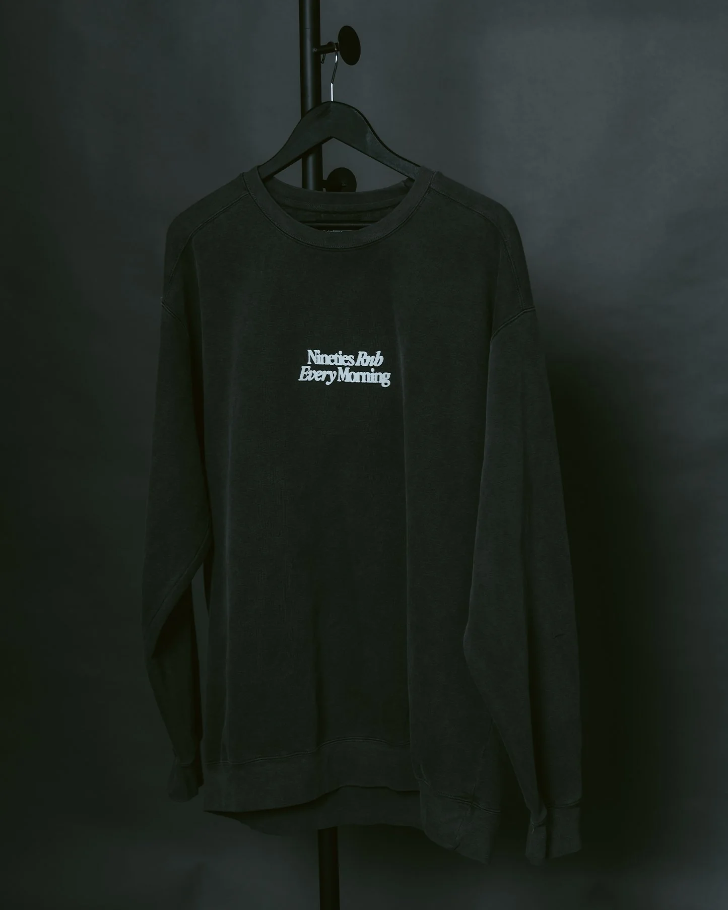 Nineties Rnb Every Morning Garment-Dyed Cement Sweatshirt - Image 5