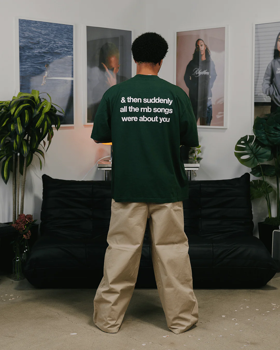 Rnb Songs Oversized Green Tee - Image 4