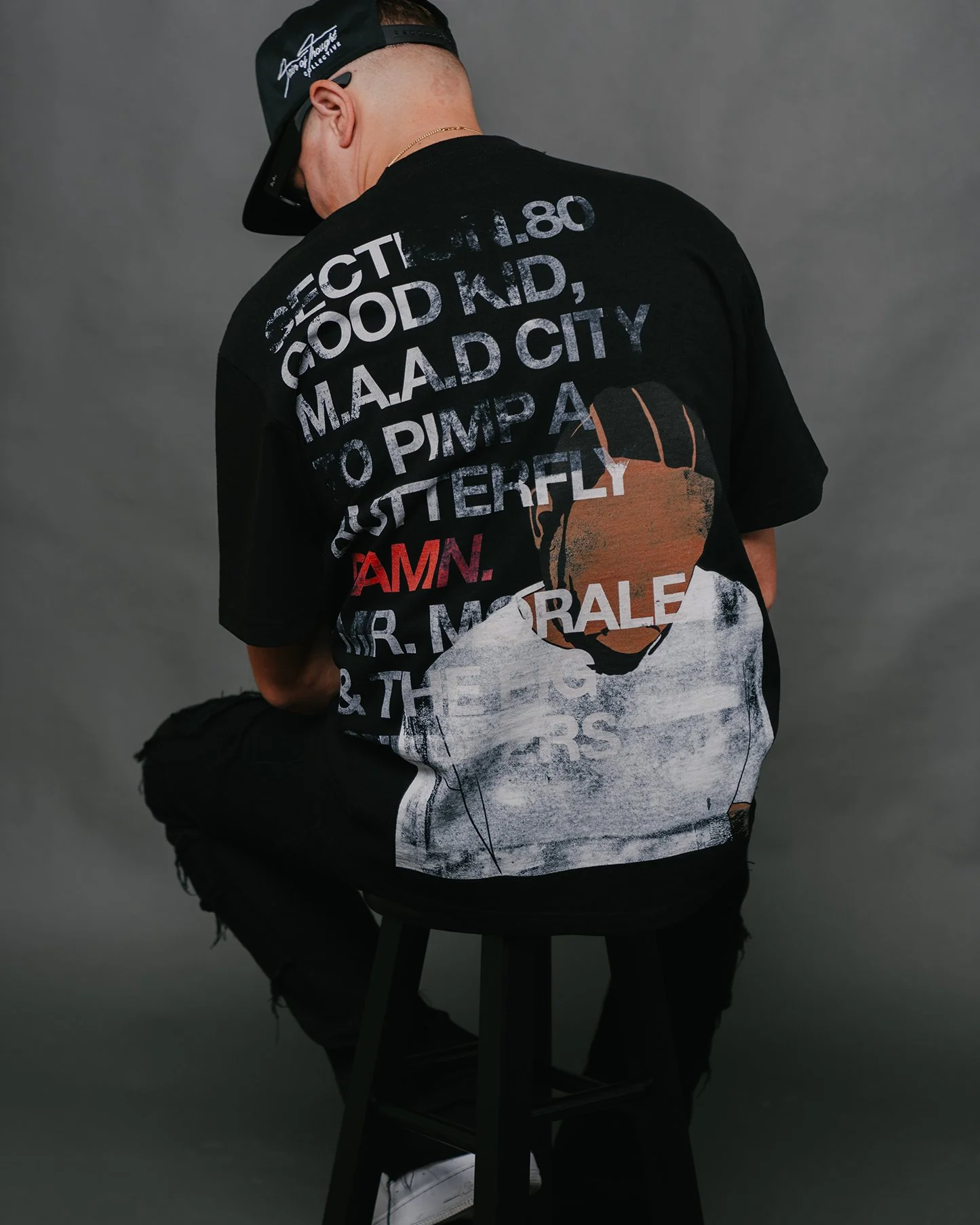 No-Face DAMN Black Tee - Image 2
