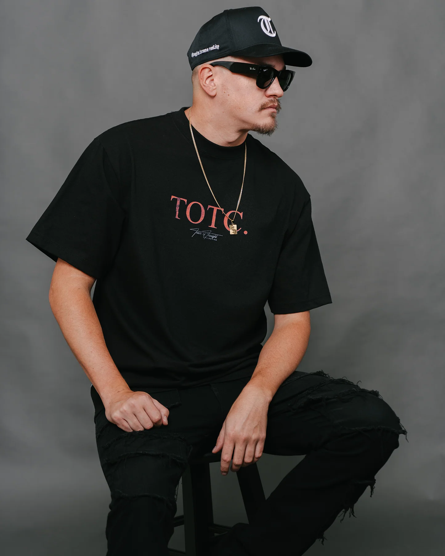 No-Face DAMN Black Tee - Image 3