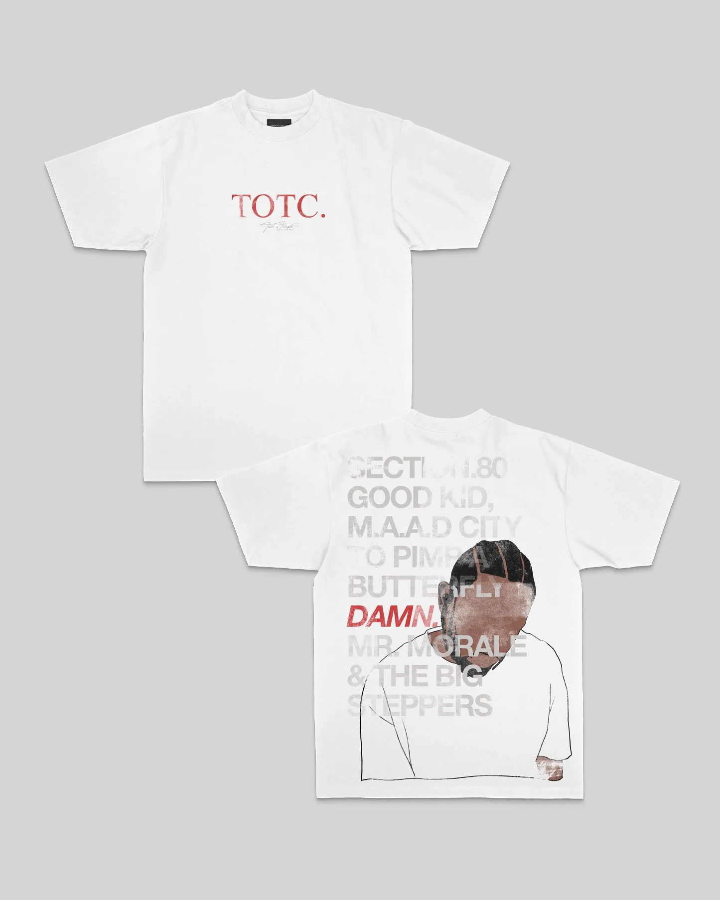 No-Face DAMN White Tee