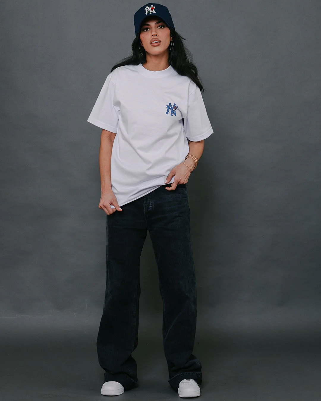 NY City Rose White Tee - Image 2