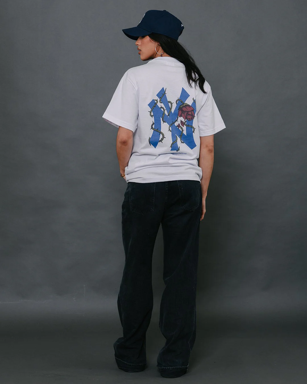 NY City Rose White Tee - Image 3