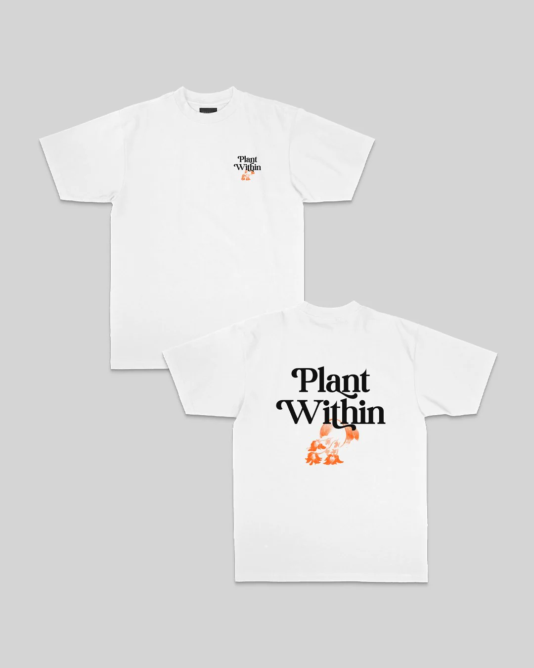 Plant Within White Tee