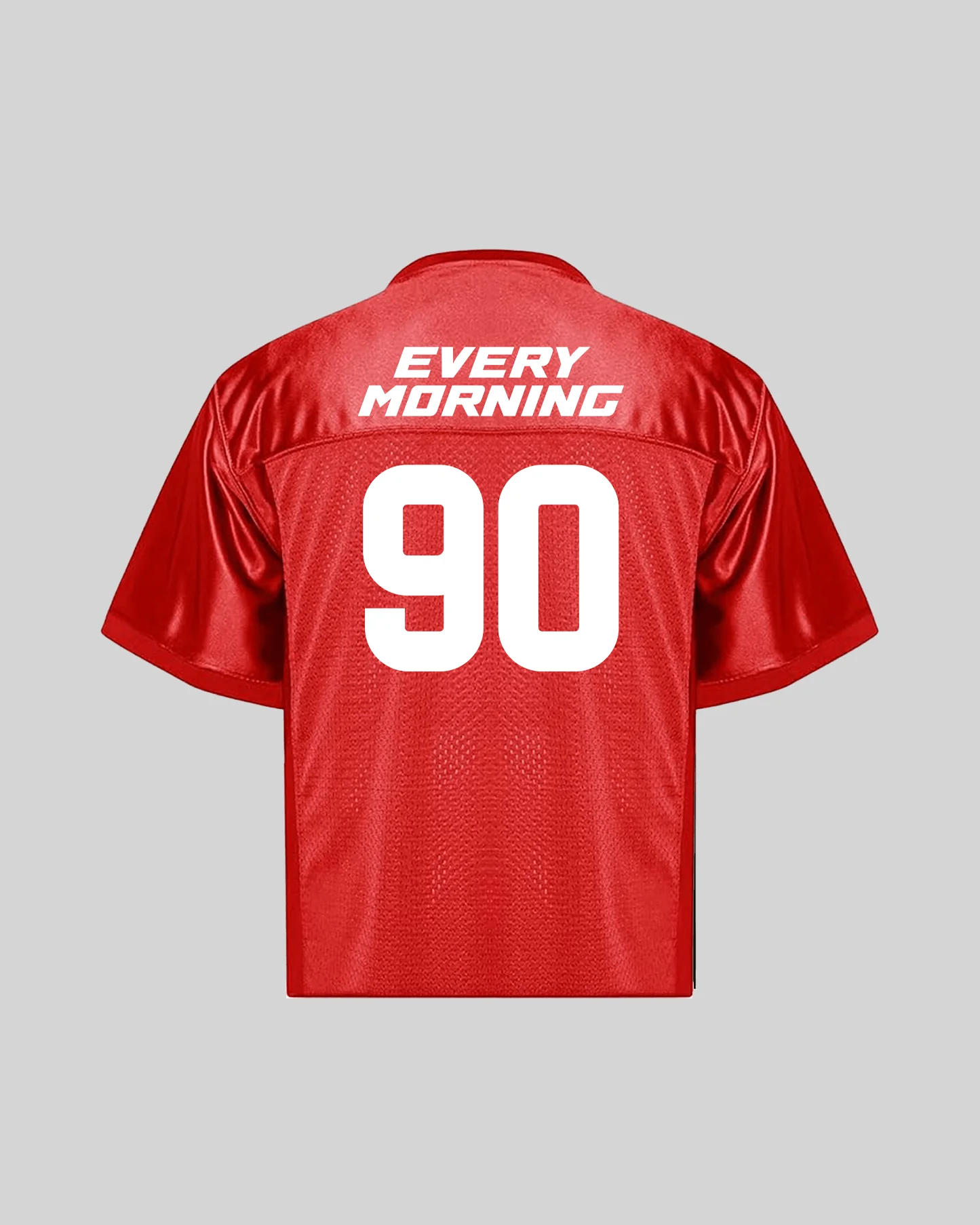 Rnb Every Morning V1 Cropped Red Football Jersey - Image 2