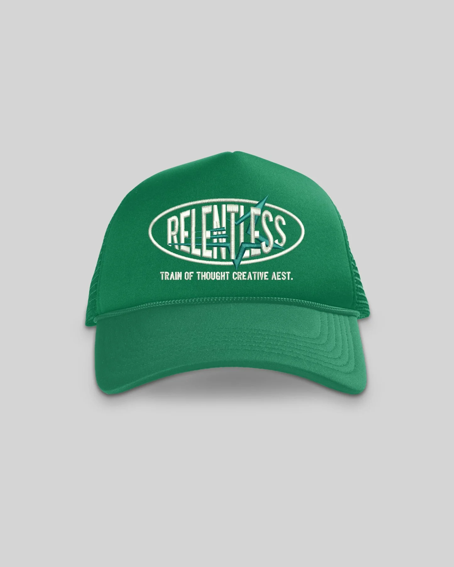 Relentless Green 5 Panel Trucker Hat