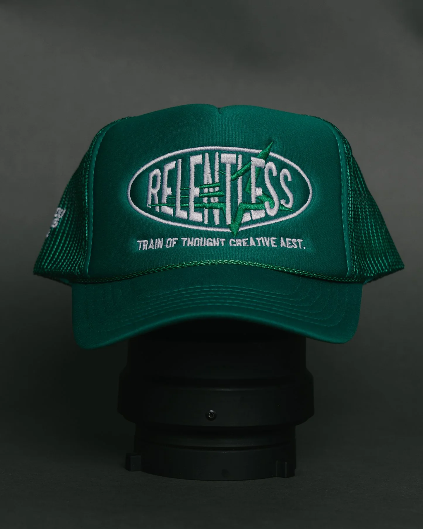 Relentless Green 5 Panel Trucker Hat - Image 3
