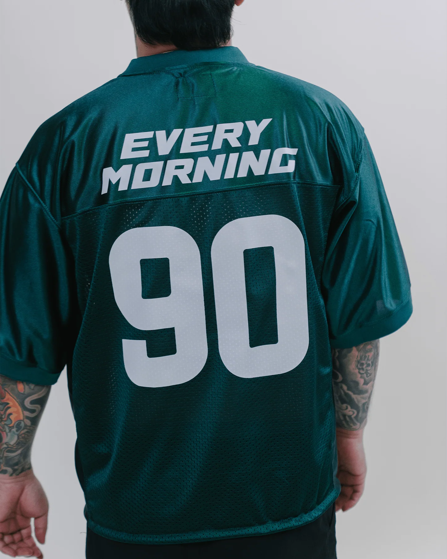Rnb Every Morning V1 Cropped Green Football Jersey - Image 4