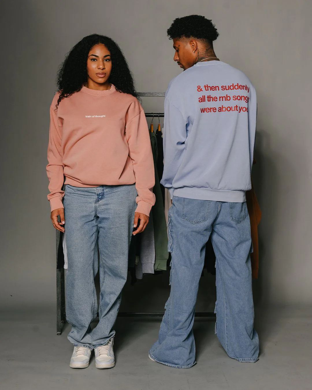 Rnb Songs Salmon Crewneck Sweatshirt - Image 5