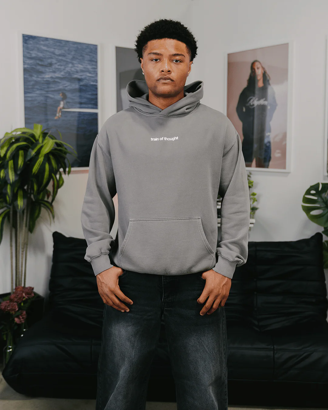 Rnb Songs Relaxed Faded Grey Hoodie - Image 7