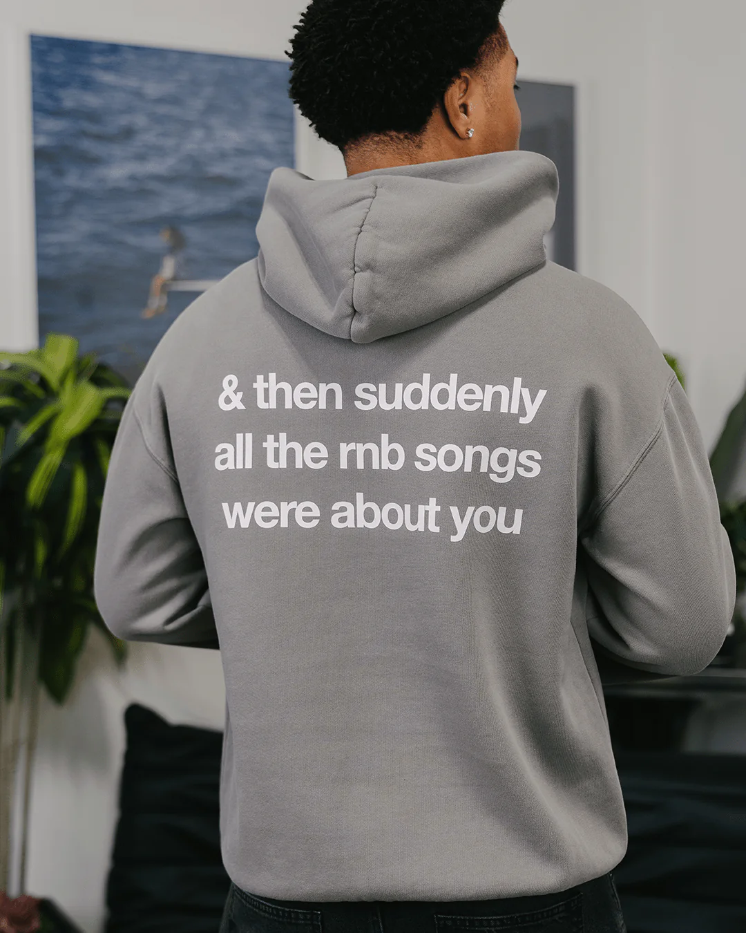 Rnb Songs Relaxed Faded Grey Hoodie - Image 9