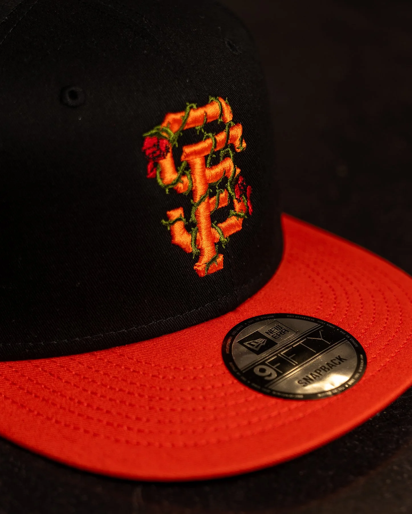 SF City Rose New Era Black/Orange Snapback - Image 3