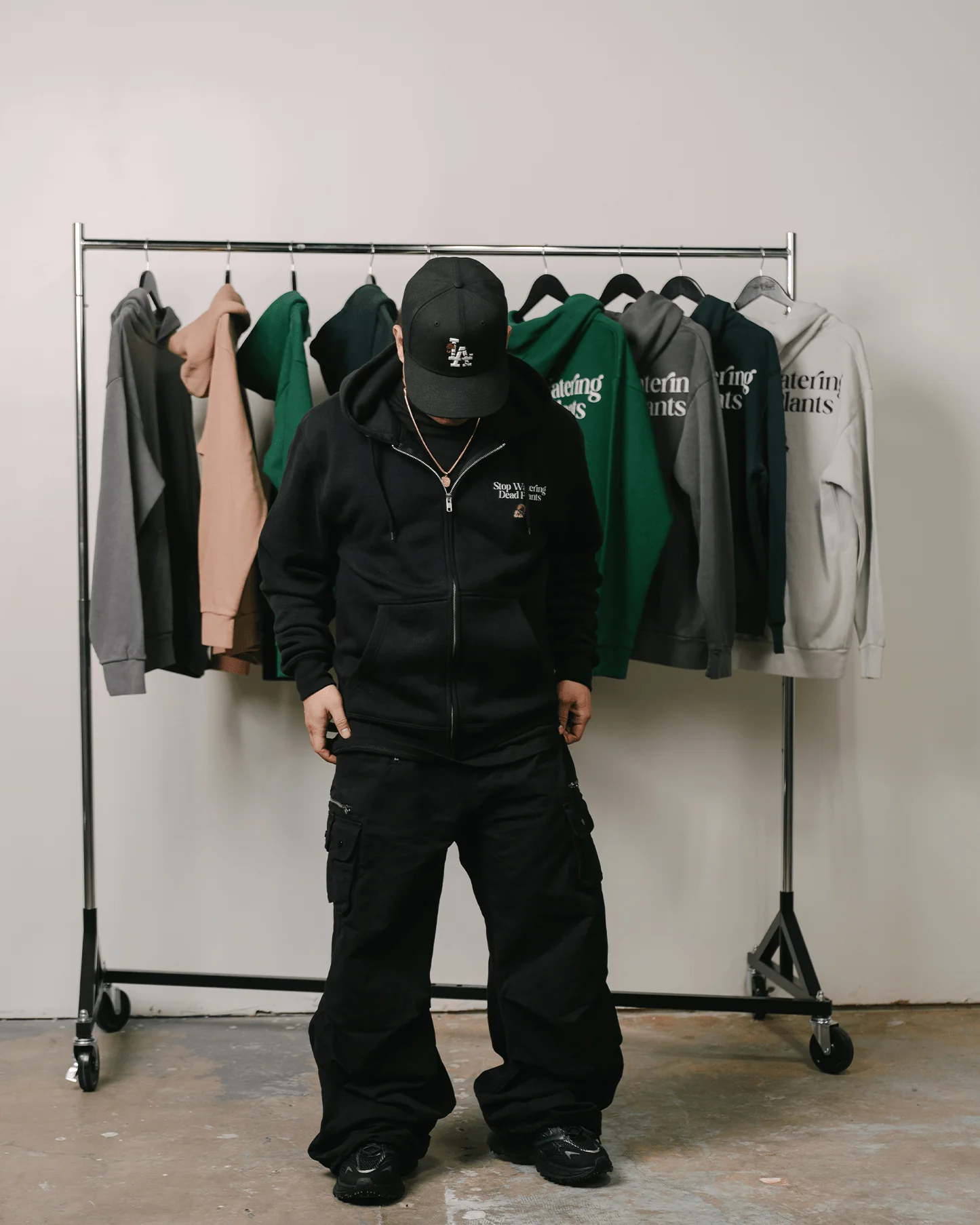 Stop Watering Dead Plants Black Full Zip Hoodie - Image 5