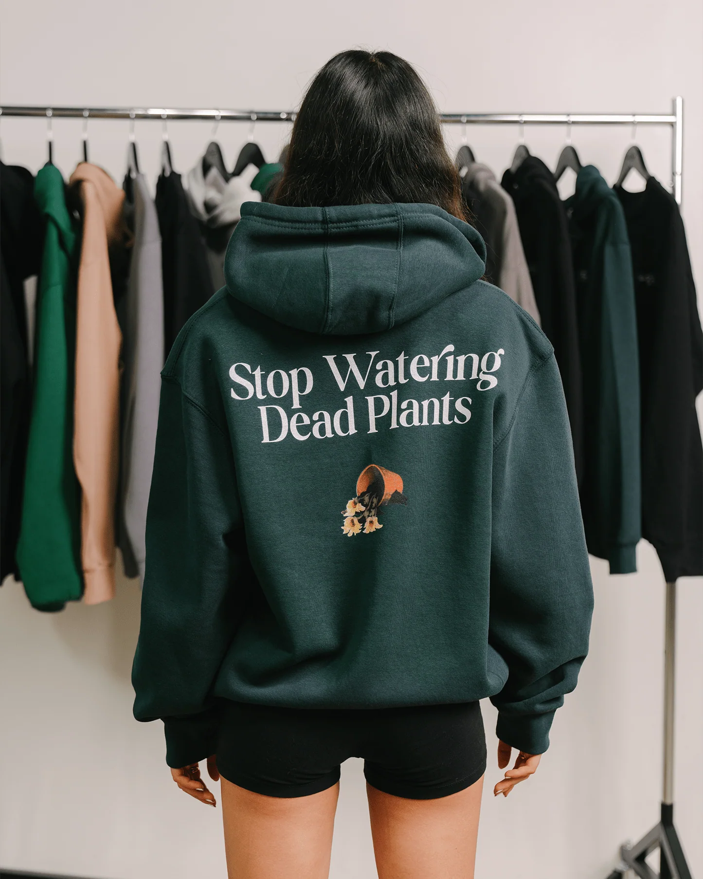 Stop Watering Dead Plants Green Full Zip Hoodie - Image 5