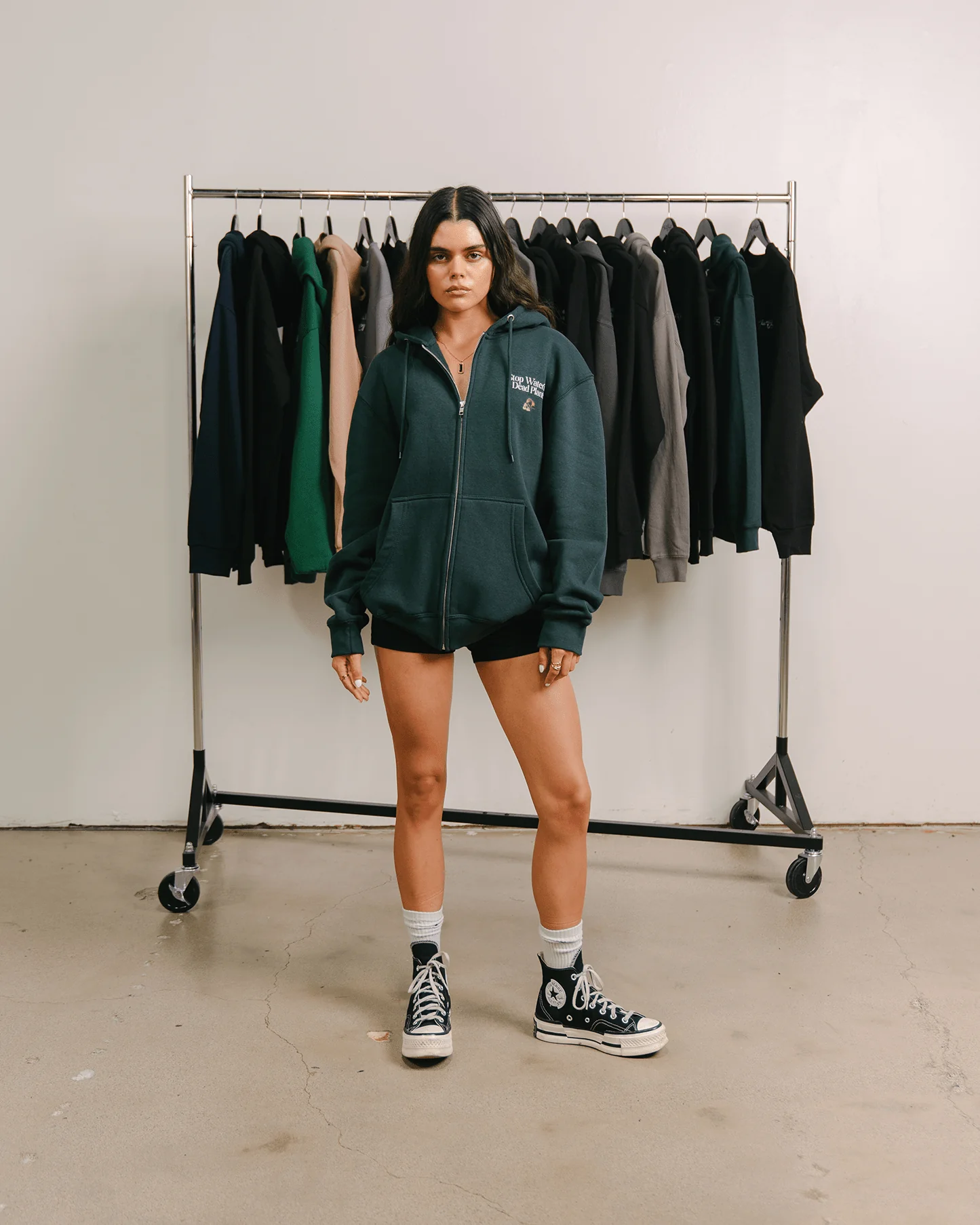 Stop Watering Dead Plants Green Full Zip Hoodie - Image 7