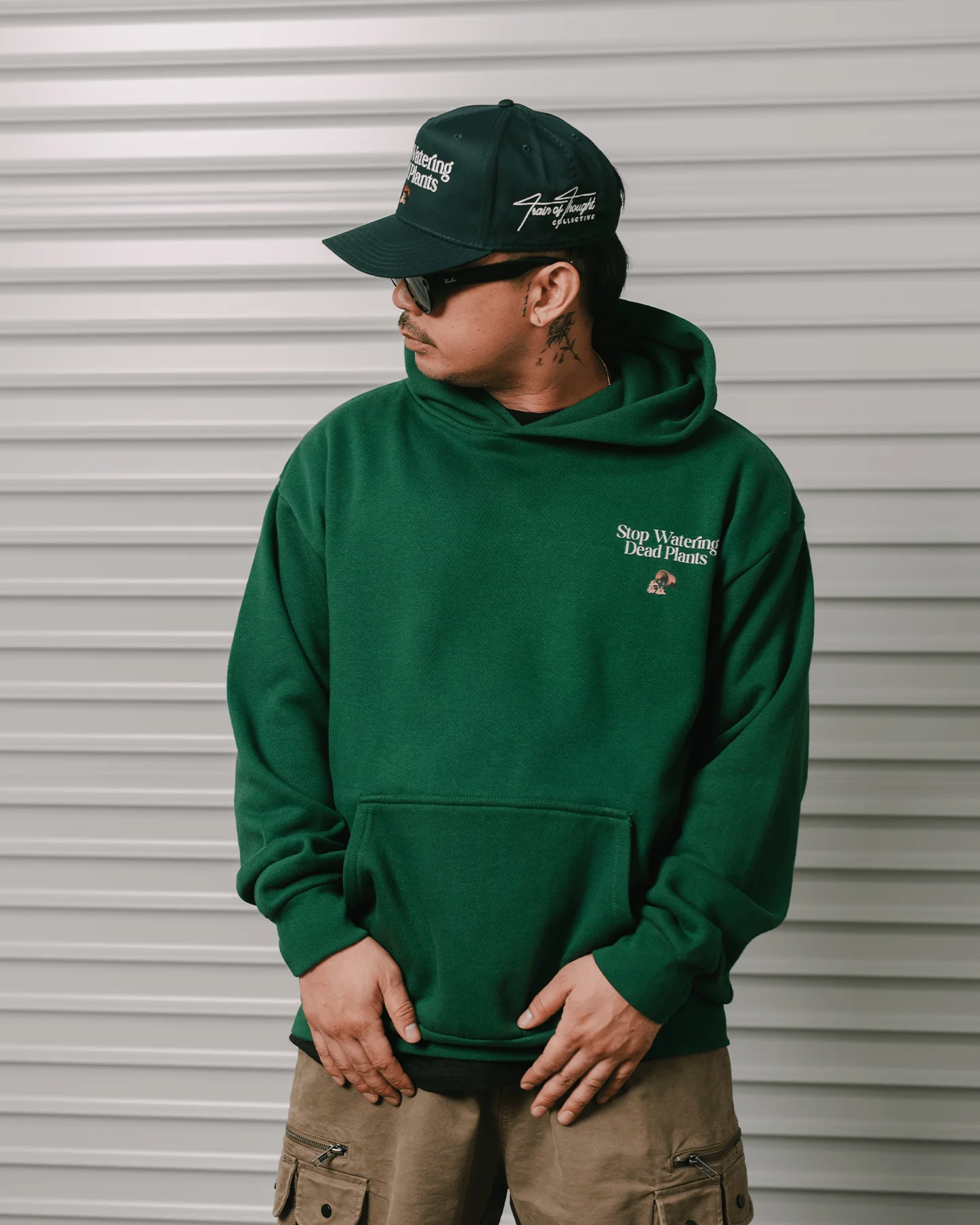 Stop Watering Dead Plants Green Hoodie - Image 3
