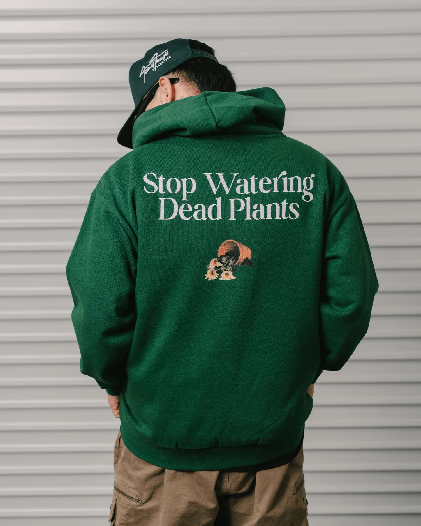 Stop Watering Dead Plants Green Hoodie - Image 4