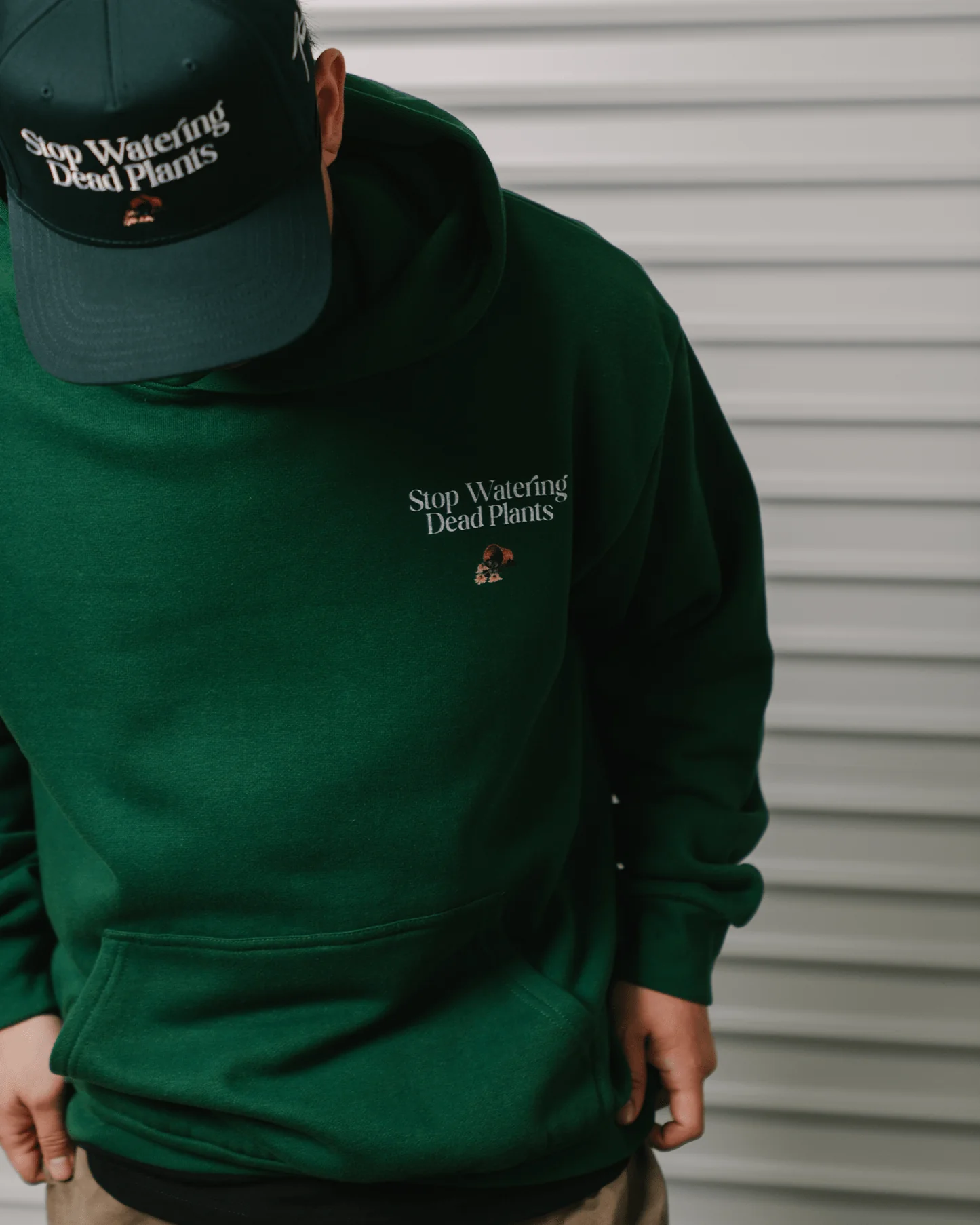 Stop Watering Dead Plants Green Hoodie - Image 5