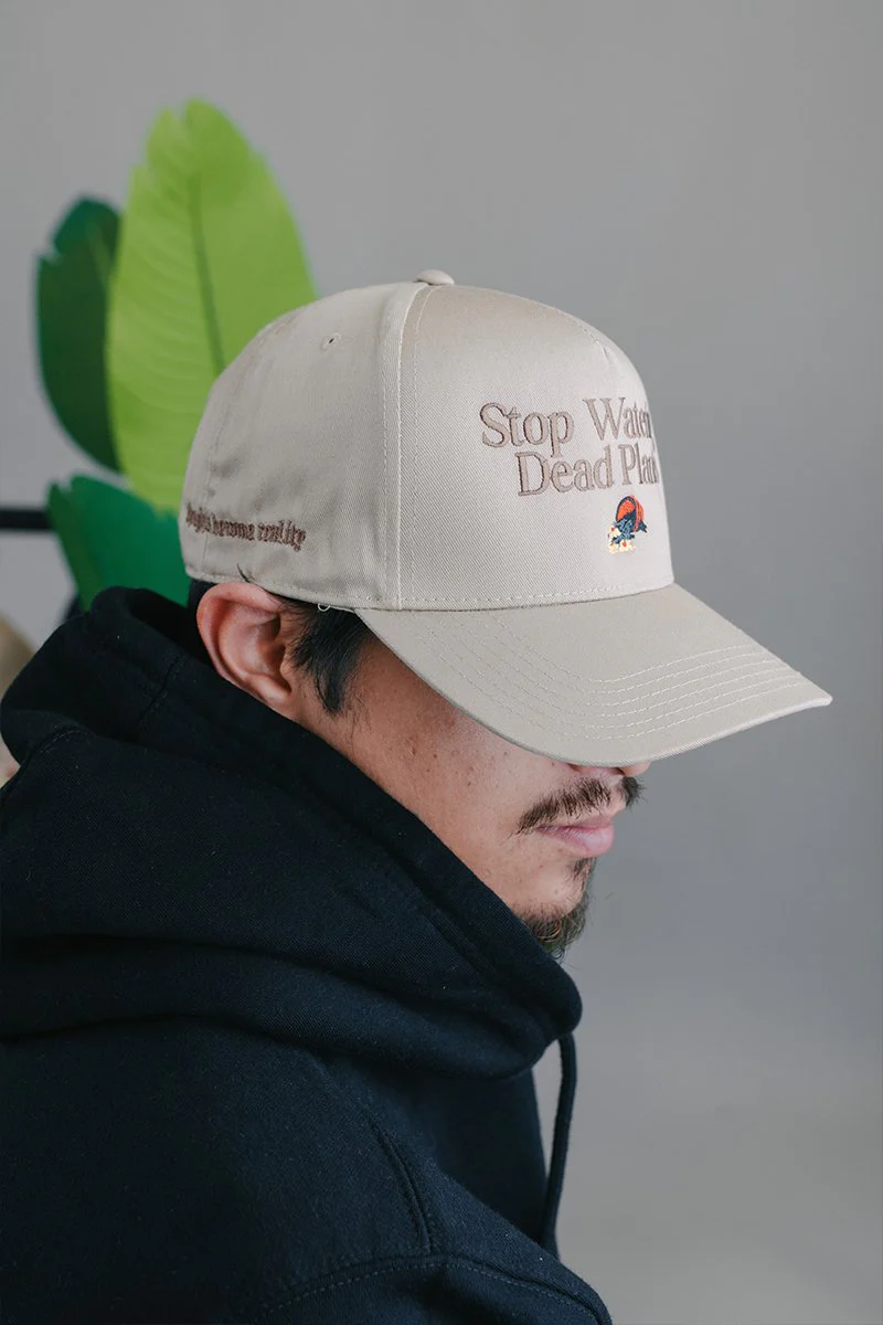 Stop Watering Dead Plants Khaki Snapback - Image 4