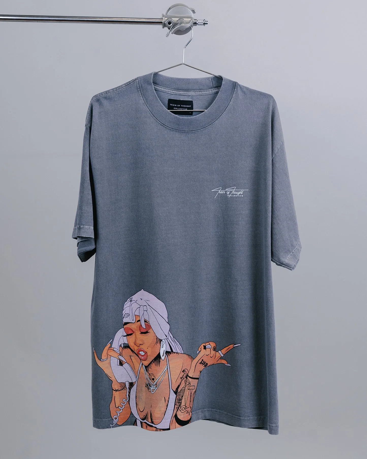 Summer Big Face Oversized Cement Tee - Image 3
