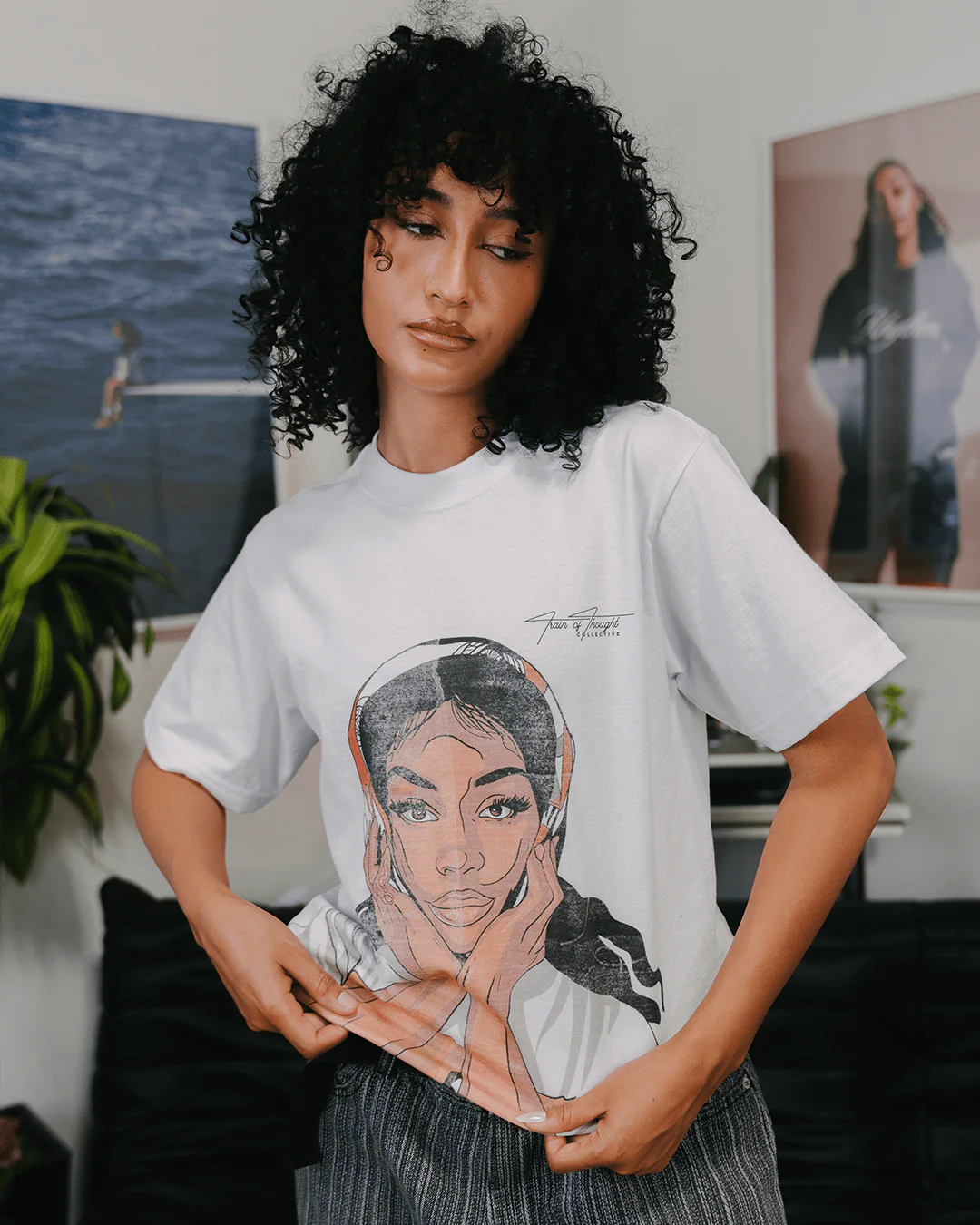 SZA Big Face White Tee - Image 3