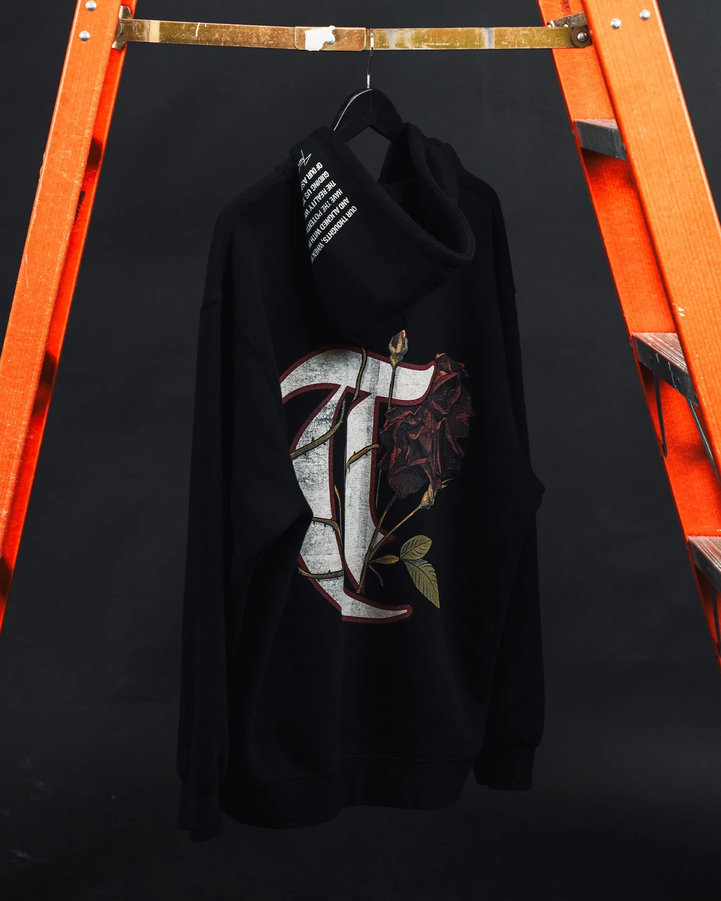T-Rose Black Full Zip Hoodie - Image 4