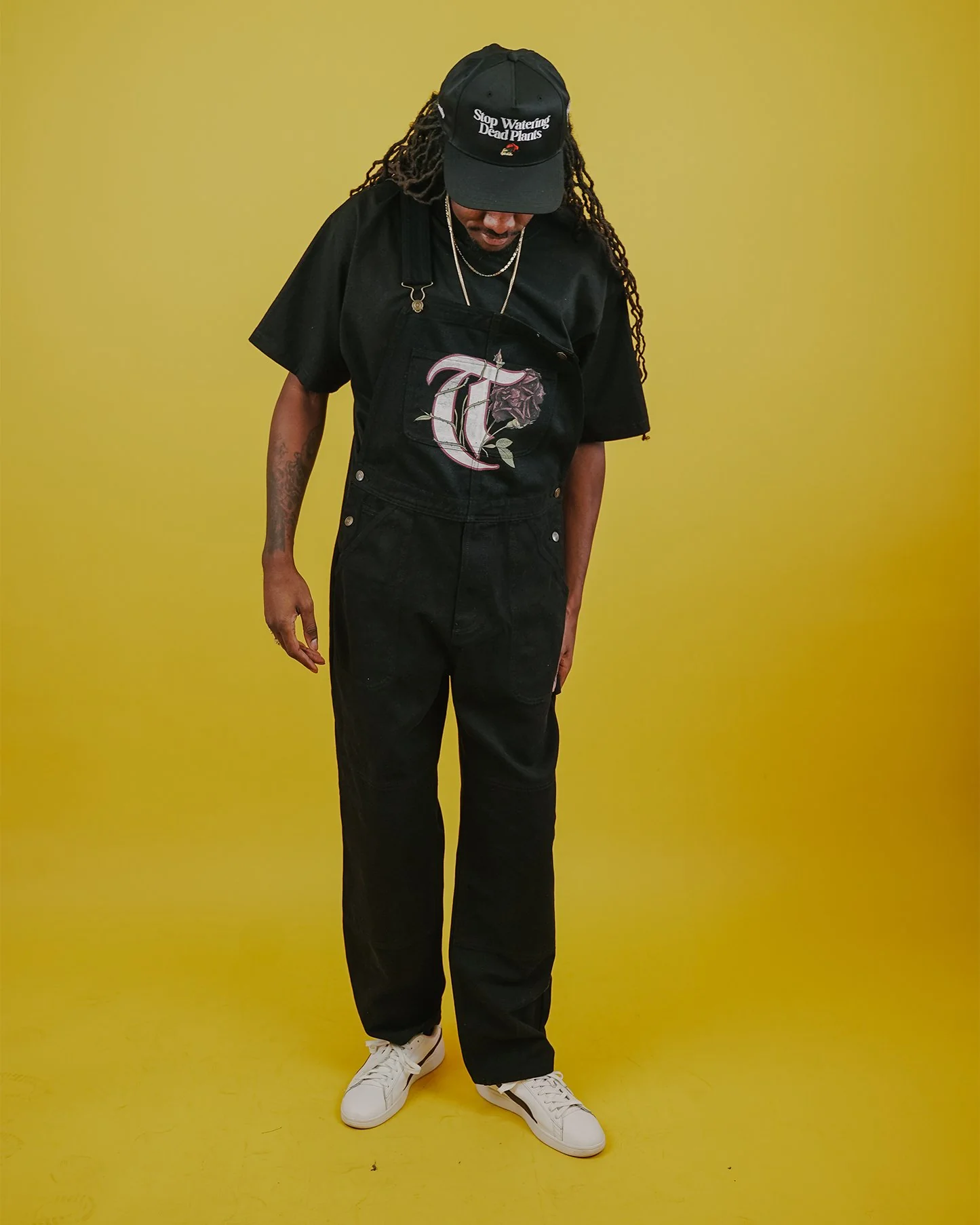 T-Rose Black Canvas Overall - Image 2