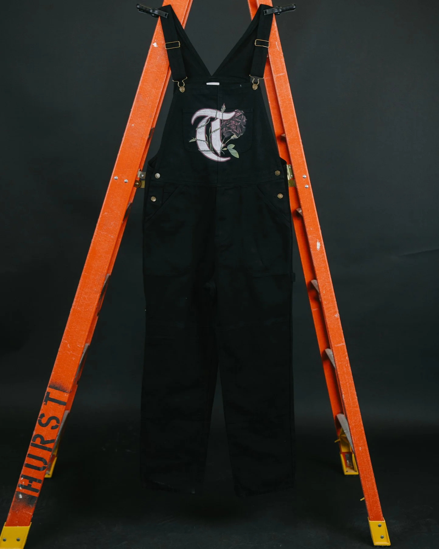 T-Rose Black Canvas Overall - Image 3