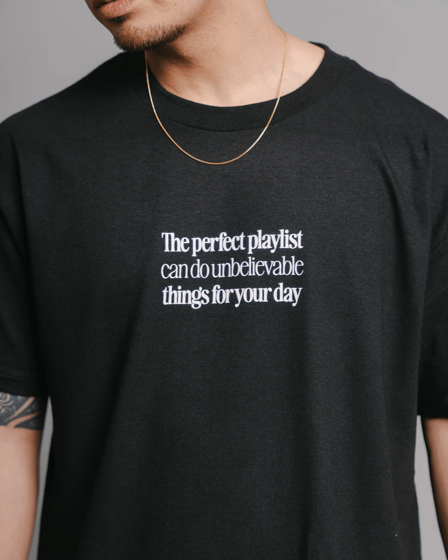 The Perfect Playlist Black Tee - Image 4