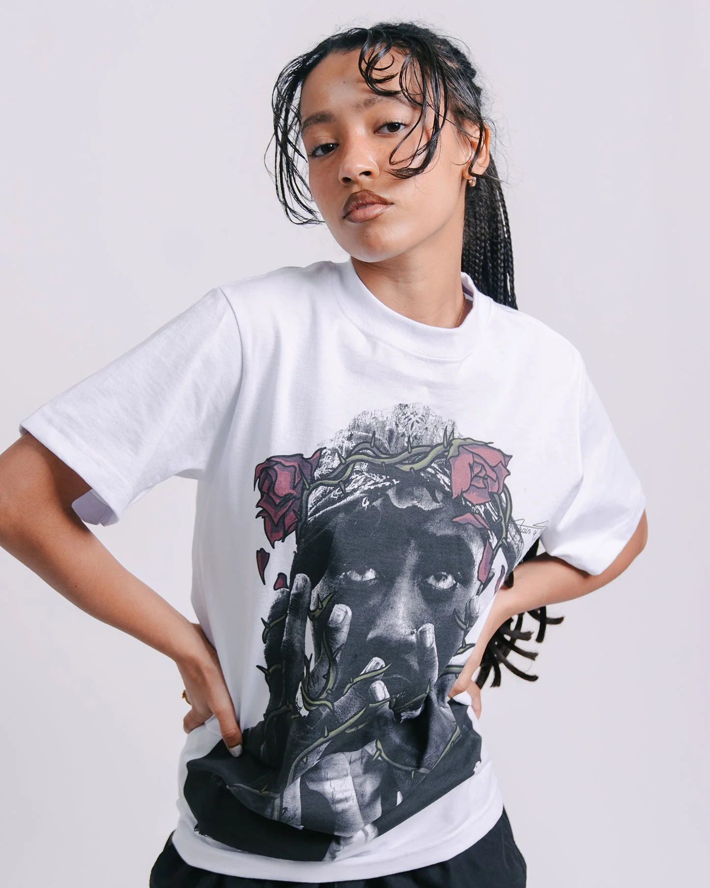 Dead Rose PAC White Tee - Image 3