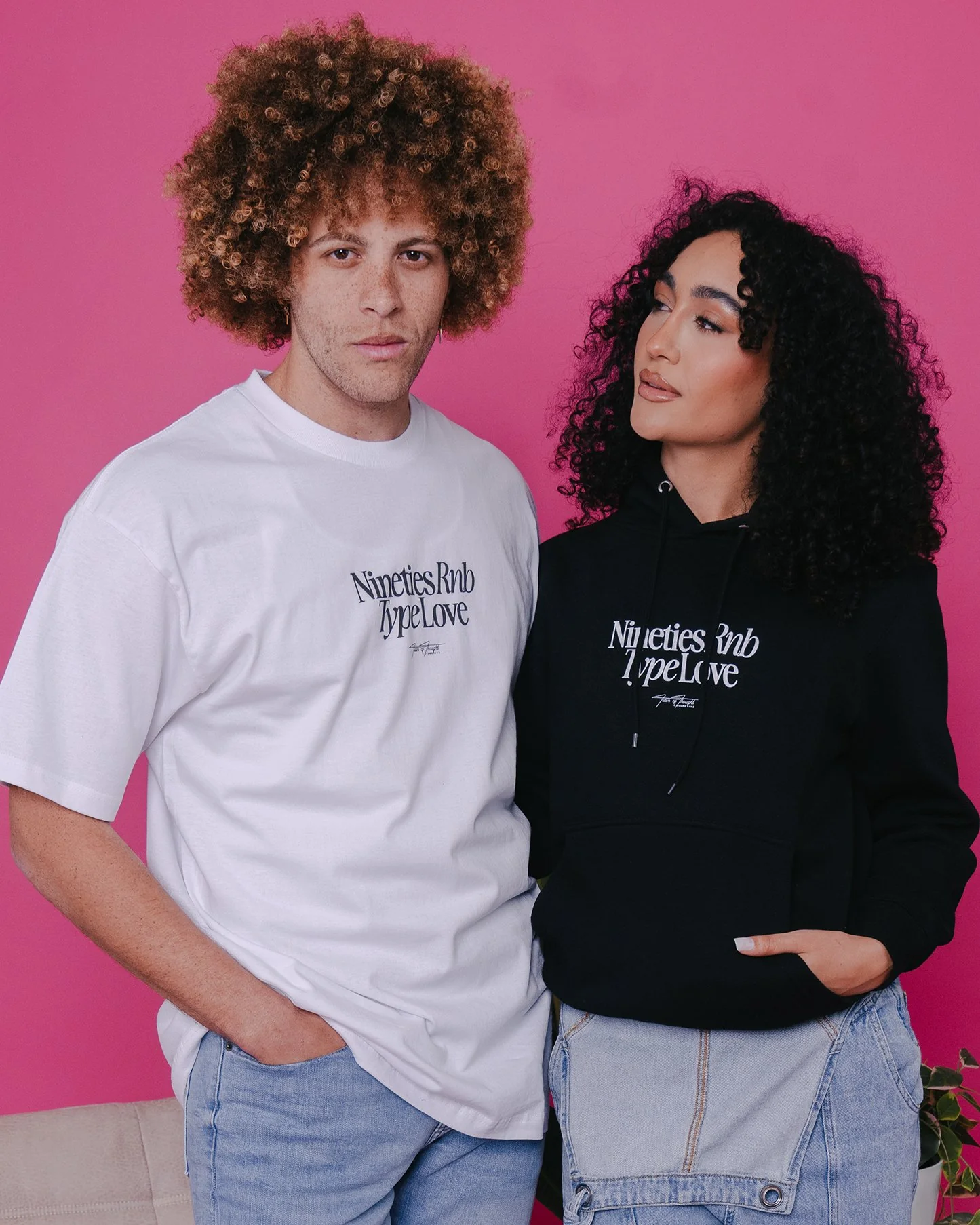 Nineties Rnb Type Love White Tee - Image 3
