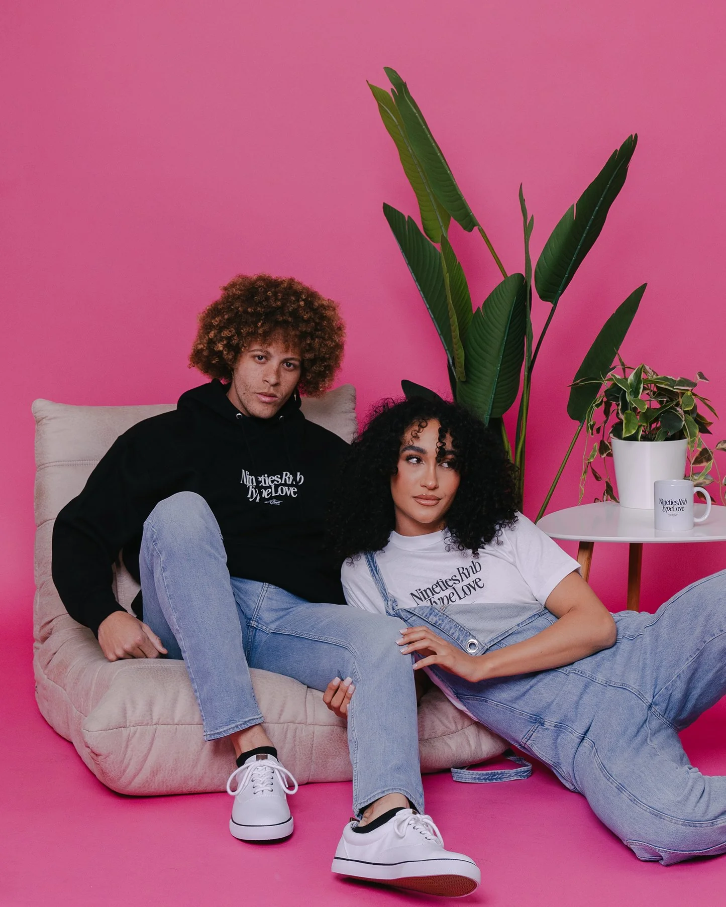 Nineties Rnb Type Love White Tee - Image 4